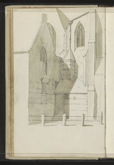 Vista laterale della Grote Kerk a Hoorn da Johannes Huibert Prins