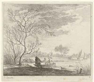 Paesaggio con pescatori da Johannes Janson