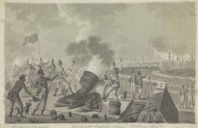 Bombardamento di Vlissingen da parte degli inglesi, 1809 da Johannes Jelgerhuis (possibly)