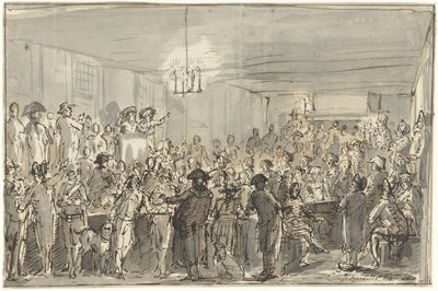 Una riunione rivoluzionaria a Delft nel 1795 da Johannes Jelgerhuis
