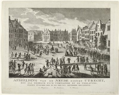 I patrioti lasciano la Neude a Utrecht, 1787 da Johannes Jelgerhuis