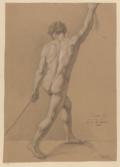 Nudo maschile in piedi, visto di schiena (3° premio 1812) da Johannes Joseph Maria Watrin