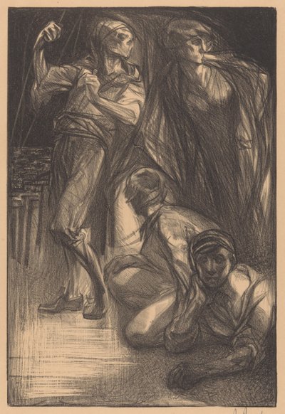 La morte con due uomini e una donna da Johannes Josephus Aarts (signed by artist)