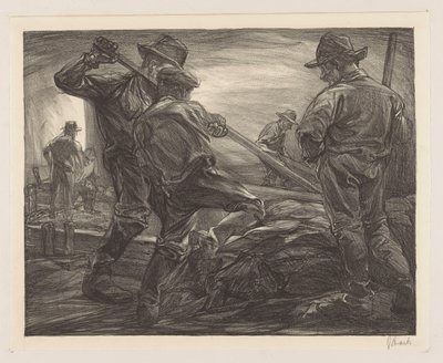 Lavoratori della diga da Johannes Josephus Aarts (signed by artist)