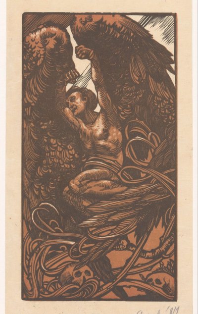 Donna alata con teschi da Johannes Josephus Aarts (signed by artist)