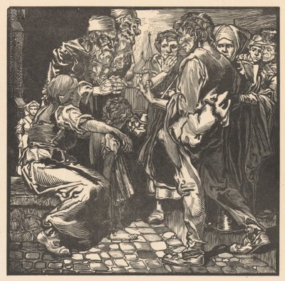 Uomo con borsa di denaro da Johannes Josephus Aarts (signed by artist)