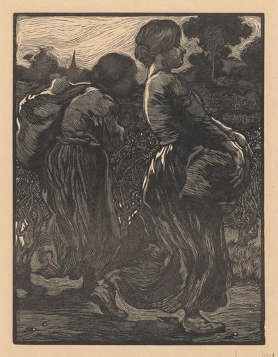 Due lavoratrici agricole da Johannes Josephus Aarts (signed by artist)