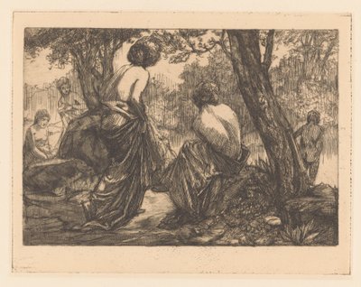 Donne che fanno il bagno da Johannes Josephus Aarts
