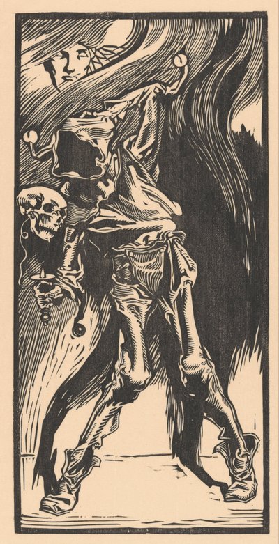 La Morte come arlecchino, giocando a bilboquet da Johannes Josephus Aarts