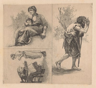 Tre rappresentazioni con figure umane da Johannes Josephus Aarts