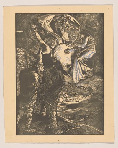 Macbeth e Banquo incontrano le tre streghe da Johannes Josephus Aarts