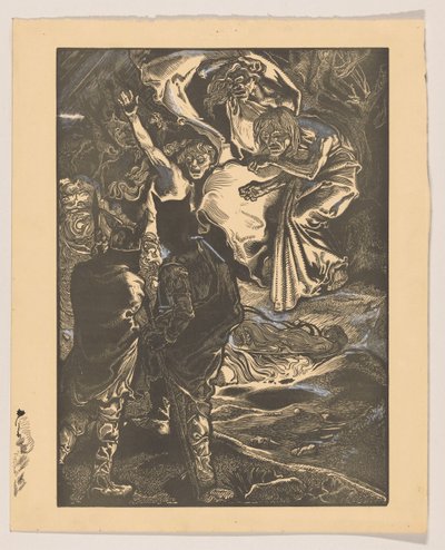 Macbeth e Banquo incontrano le tre streghe da Johannes Josephus Aarts