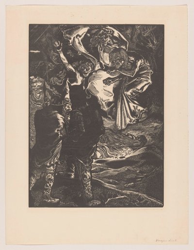 Macbeth e Banquo incontrano le tre streghe da Johannes Josephus Aarts
