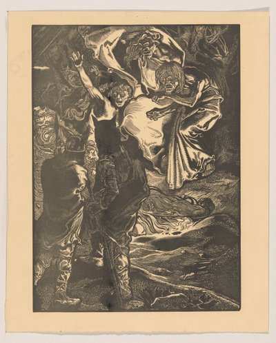 Macbeth e Banquo incontrano le tre streghe da Johannes Josephus Aarts