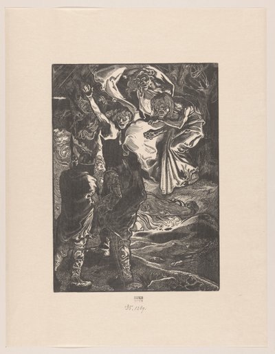 Macbeth e Banquo incontrano le tre streghe da Johannes Josephus Aarts
