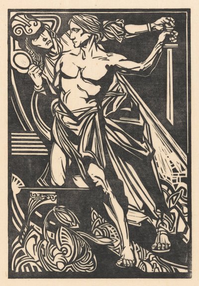 Uomo e donna con spada e specchio da Johannes Josephus Aarts