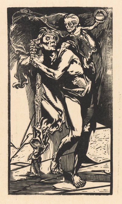 Uomo con la Morte sulla schiena da Johannes Josephus Aarts