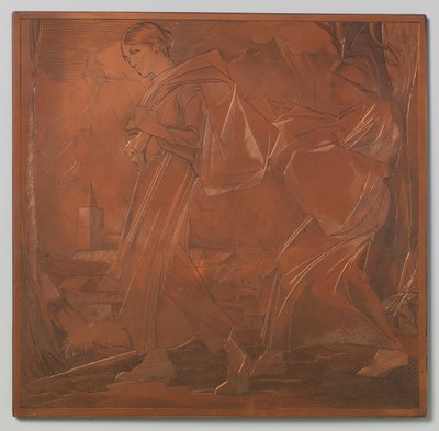 Due donne, entrambe portano un sacco da Johannes Josephus Aarts