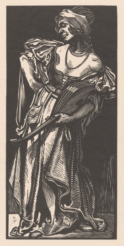 Donna con liuto da Johannes Josephus Aarts