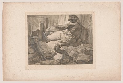 Lavoratore che scava da Johannes Josephus Aarts