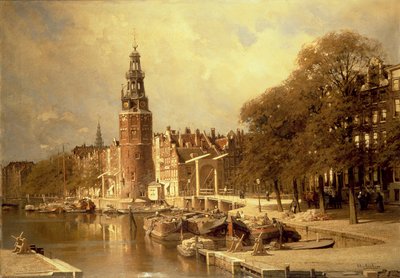 Veduta del mercato di Kalk, Amsterdam da Johannes Karel Christian Klinkenberg