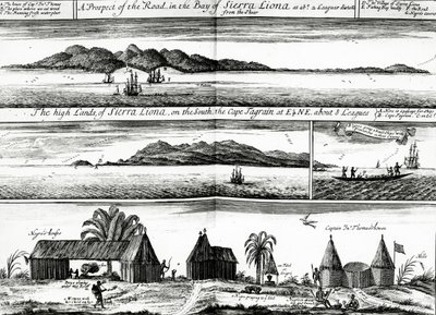 Una prospettiva della strada nella baia di Sierra Leone, un