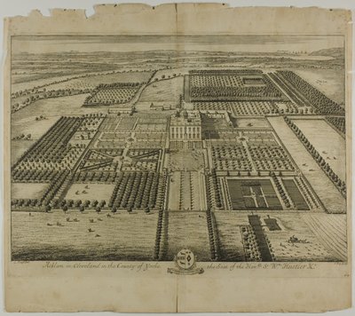 Acklam in Cleveland nella contea di Yorke, tavola 64 da Britannia Illustrata da Johannes Kip
