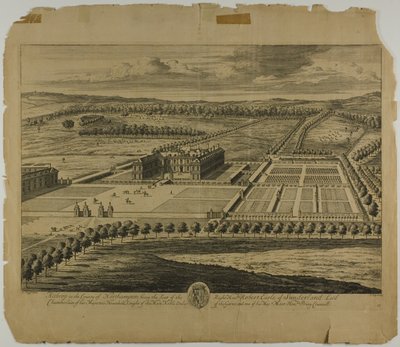 Althrop nella Contea di Northampton, tavola 27 da Britannia Illustrata da Johannes Kip
