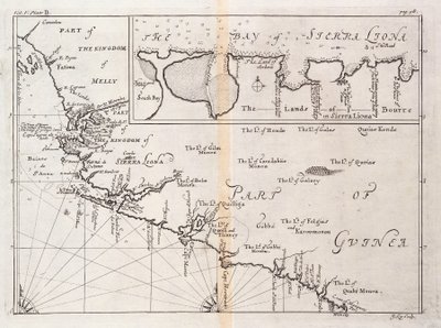 Carta della Sierra Leone, Africa da Johannes Kip