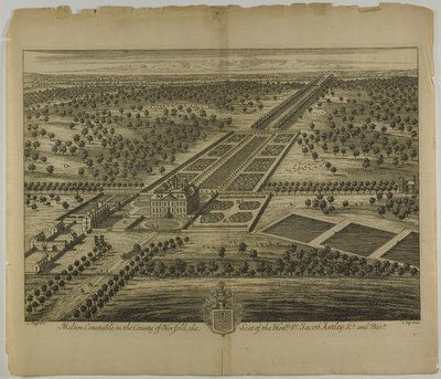 Melton Constable nella contea di Norfolk, tavola 51 da Britannia Illustrata da Johannes Kip