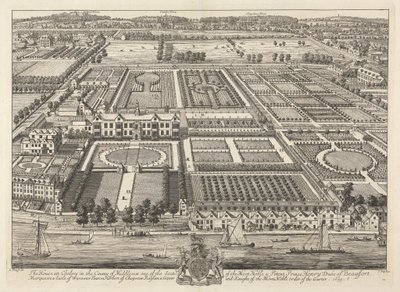 Veduta della casa di Beaufort e Chelsea 1699 da Johannes Kip
