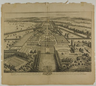 Wimple nella Contea di Cambridge, tavola 32 da Britannia Illustrata da Johannes Kip