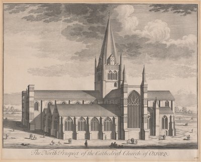 Prospetto nord della cattedrale di Oxford da Johannes Kip, after Leendert Knijff