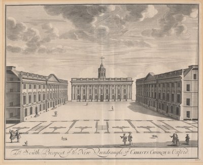 La prospettiva sud del nuovo quadrilatero di Christ Church a Oxford da Johannes Kip after Leendert Knijff