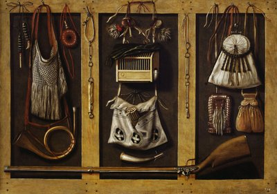 Natura morta con attrezzatura da caccia da Johannes, Leemans