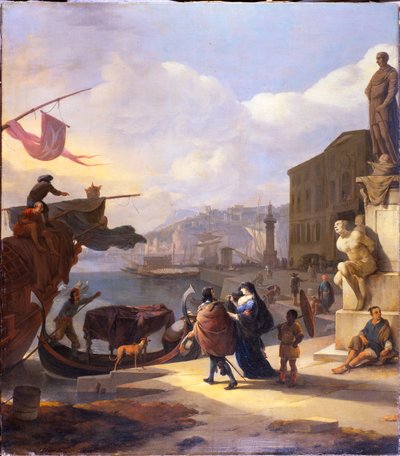 Un Capriccio di un Porto Mediterraneo da Johannes Lingelbach