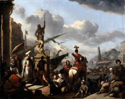 Un porto marittimo italiano da Johannes Lingelbach
