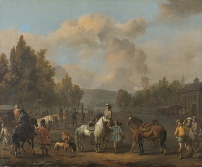 La scuola di equitazione da Johannes Lingelbach