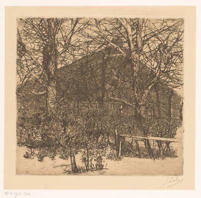 Alberi davanti a una fattoria da Johannes Löhr