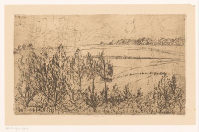 Paesaggio con campi e alberi da Johannes Löhr
