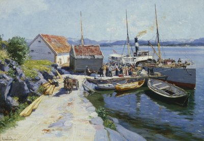 Molo del traghetto nella Norvegia occidentale da Johannes Martin Grimelund