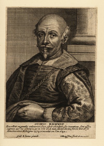 Ritratto di Guido Reni, pittore italiano della scuola bolognese del periodo barocco da Johannes Meyssens