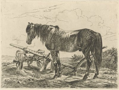 Cavallo con un aratro da Johannes Mock