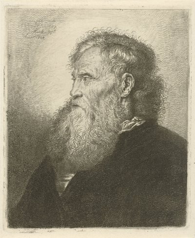 Ritratto di un vecchio con barba da Johannes Mock