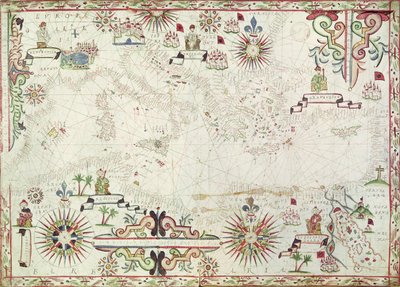 Mappa del Mediterraneo, 1625 da Johannes Oliva