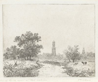 Veduta di Utrecht(?) da Johannes Pieter van Wisselingh