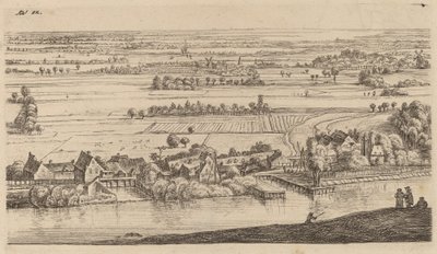 Villaggio accanto a un canale da Johannes Ruisscher