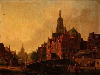 Una scena di città olandese da Johannes Rutten