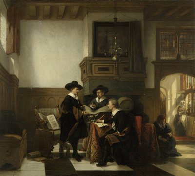 I maestri della gilda dei tessitori di Leida da Johannes Stroebel