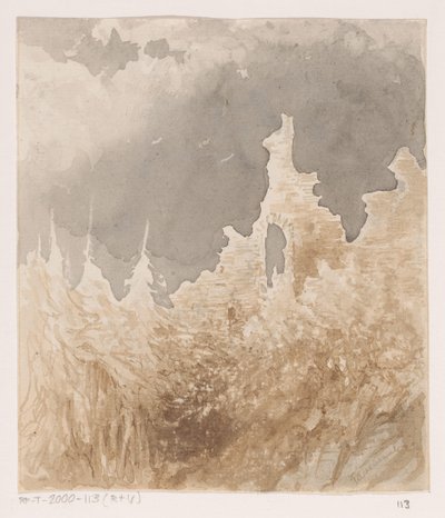 Rovina tra gli alberi da Johannes Tavenraat (signed by artist)